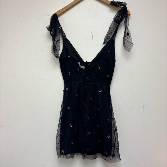 Lucy In The Sky Tia A-Line Dress in Black Butterfly - Picture 10 of 13